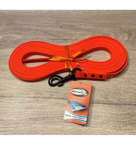 Longe 16 mm - 8 m sans poignée - Orange - Noir