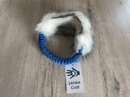 [Zayma002L] Tug Fausse fourrure en forme d’anneau – Taille L – Couleur Bleu